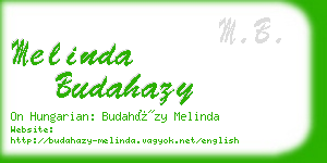 melinda budahazy business card